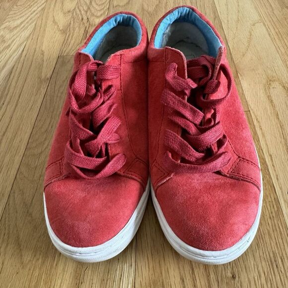 UGG Karine Tango Red (TNGO) Suede Wool Women Sneaker Size US 6.5 - Picture 3 of 7